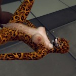 Johnson fucks Neesie the Felinian from Future Love Space Machine