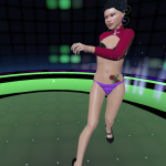 3D Gogo2 virtual stripper dancing clothed