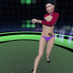 3D Gogo2 virtual stripper dancing clothed